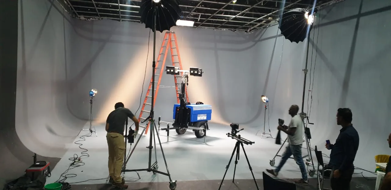Setup de fotografia industrial